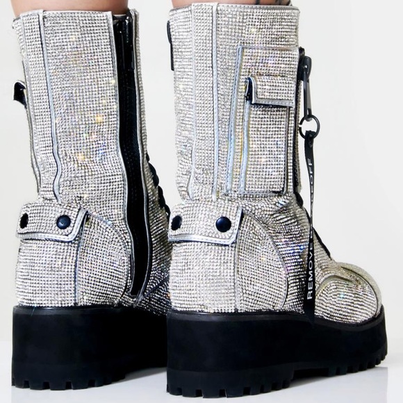 Poster Grl Dolls Kill Rhinestone Billionaire Boots - Picture 4 of 11